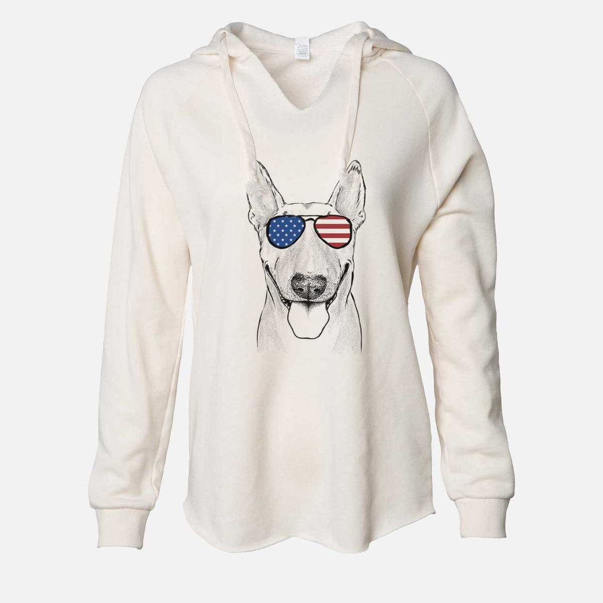 USA Chloe the Bull Terrier - Cali Wave Hooded Sweatshirt