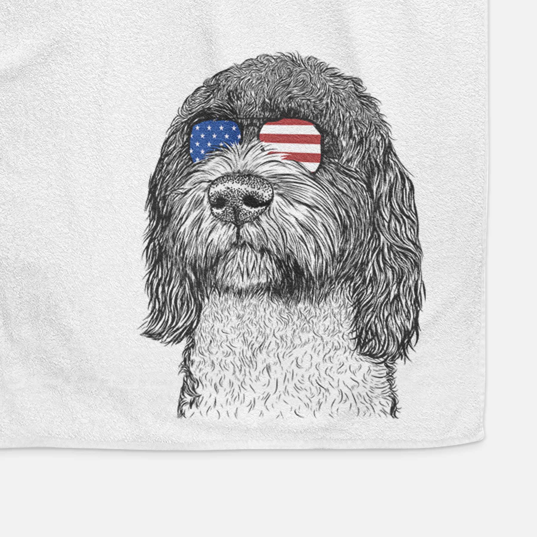 Chris the Portuguese Water Dog Decorative Hand Towel