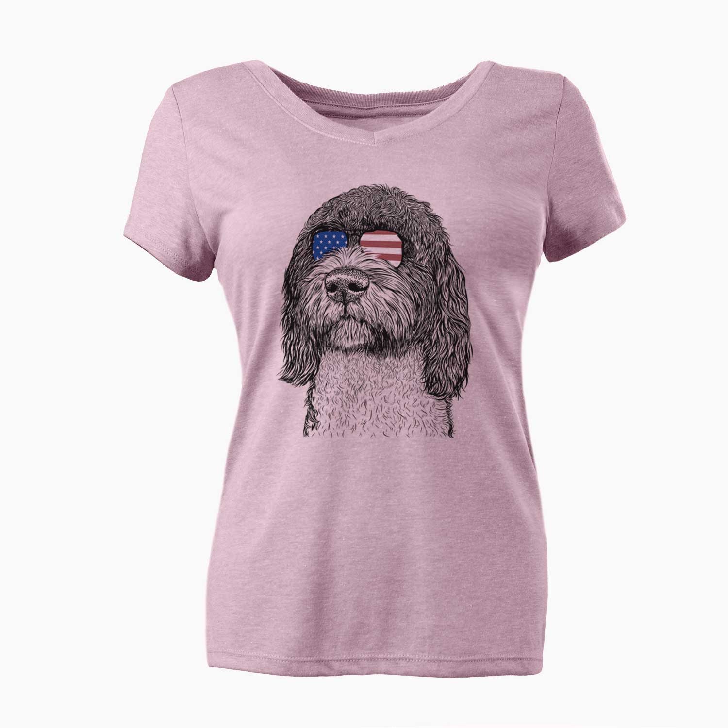 USA Chris the Portuguese Water Dog - Women's Perfect V-neck Shirt