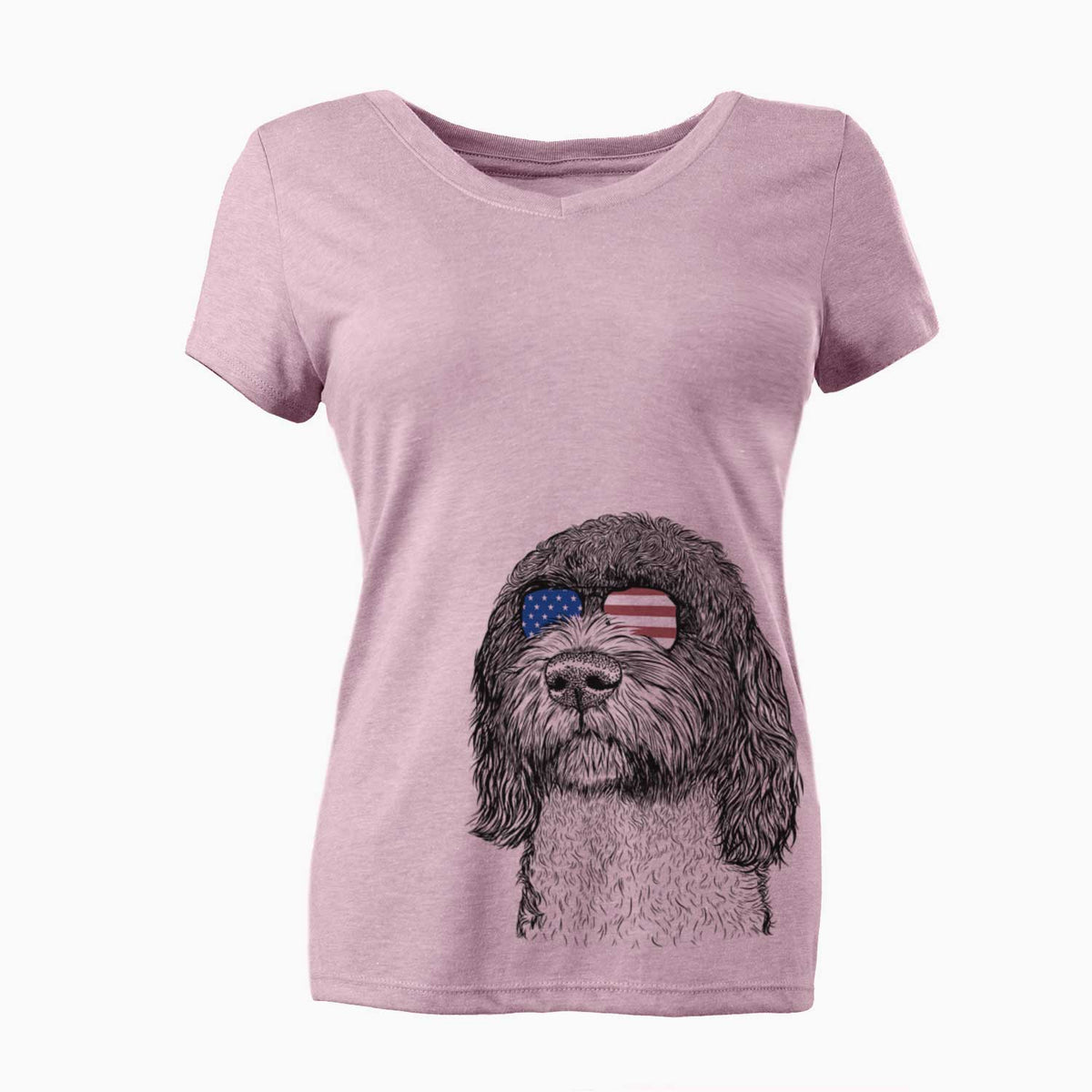 USA Chris the Portuguese Water Dog - Women's Perfect V-neck Shirt