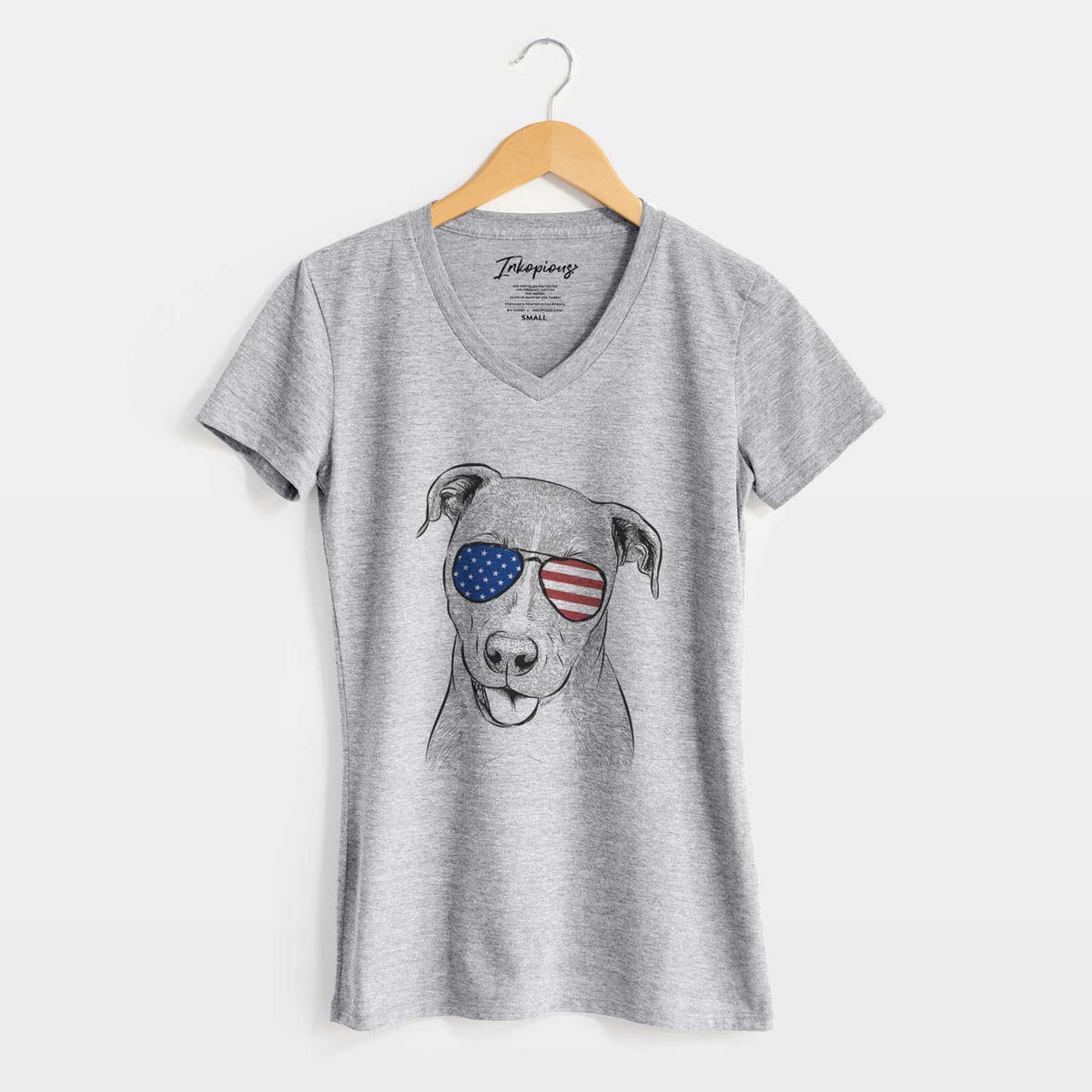 USA Claiborne the American Staffordshire Terrier - Women&#39;s Perfect V-neck Shirt