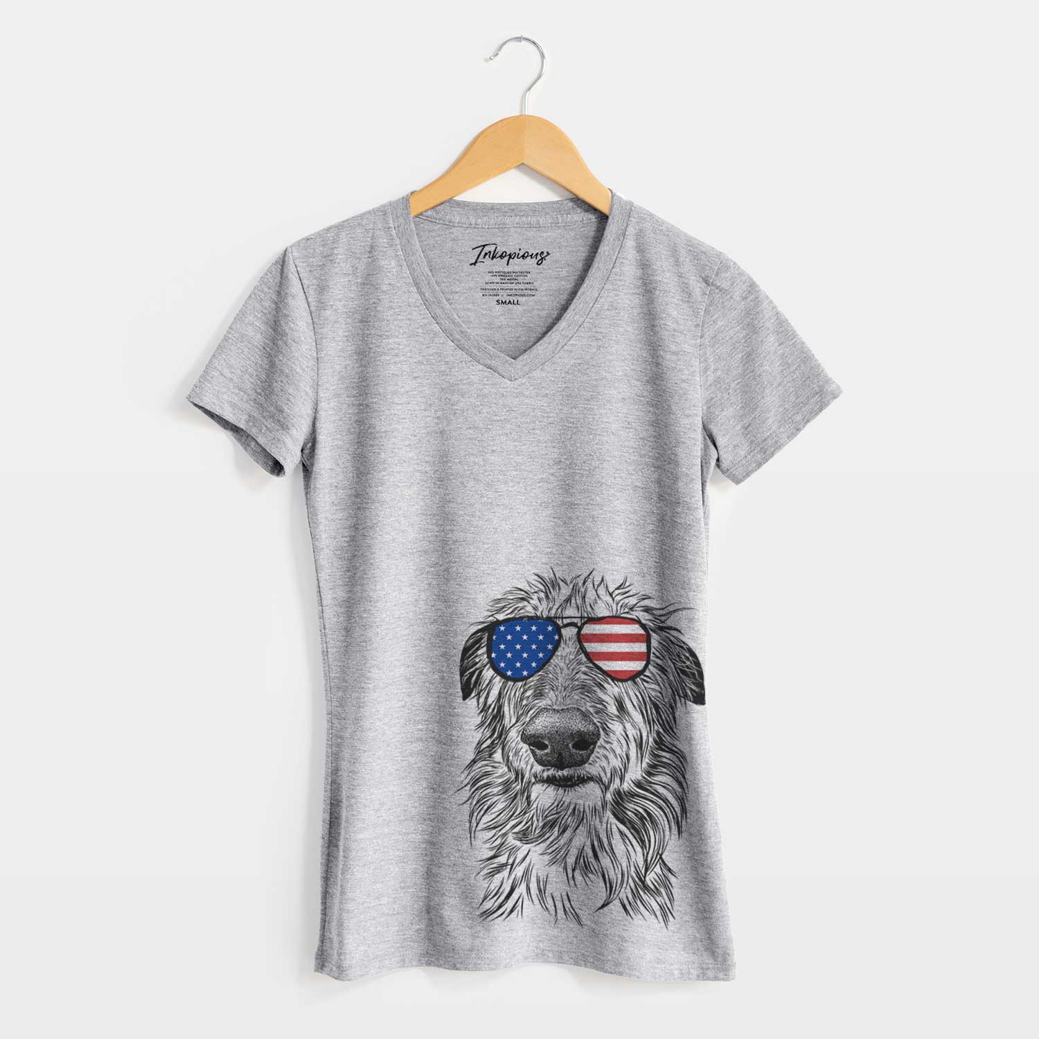 USA Cleod the Scottish Deerhound - Women's Perfect V-neck Shirt