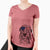 USA Cleod the Scottish Deerhound - Women's Perfect V-neck Shirt