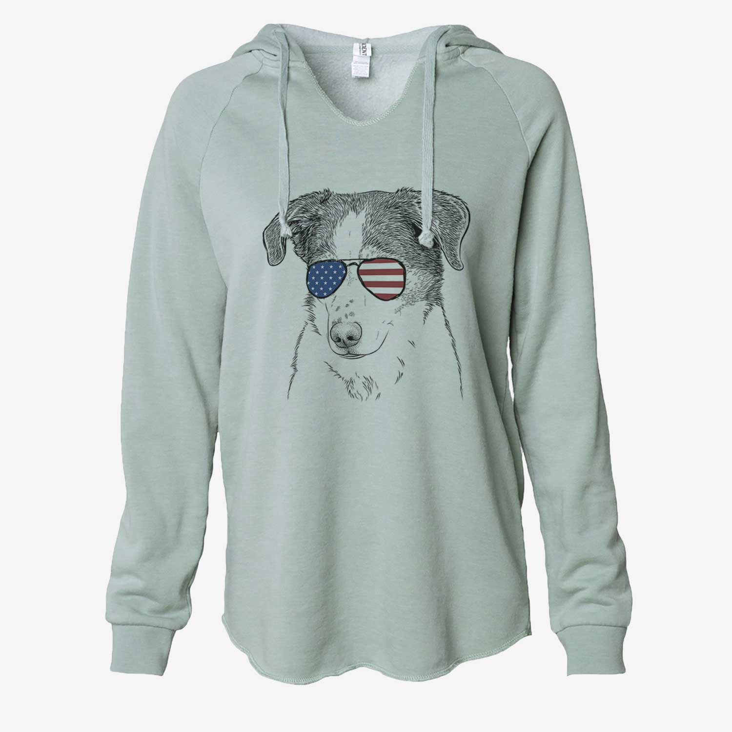 USA Coco the Beagle Mix - Cali Wave Hooded Sweatshirt