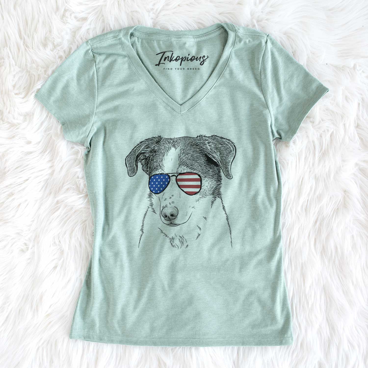 USA Coco the Beagle Mix - Women's Perfect V-neck Shirt