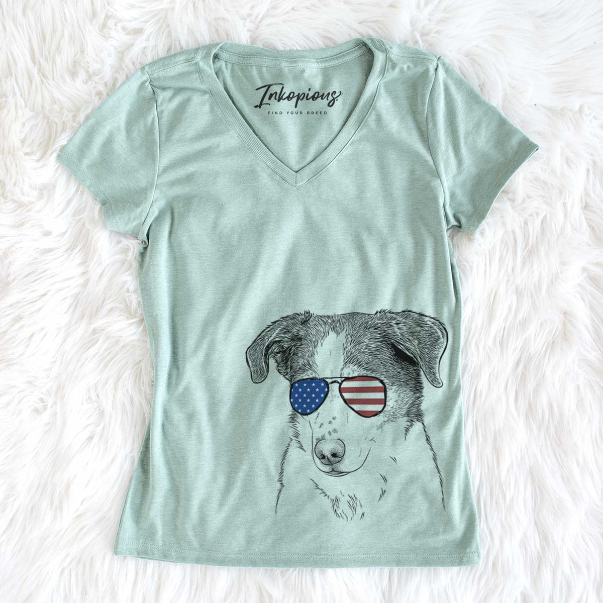 USA Coco the Beagle Mix - Women's Perfect V-neck Shirt