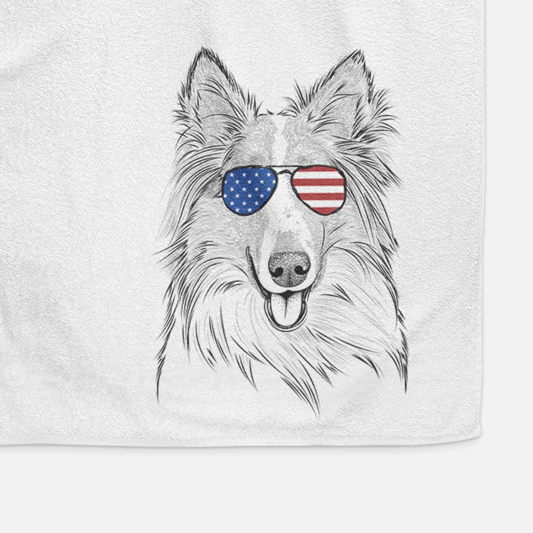 Conrad the Rough Collie Decorative Hand Towel