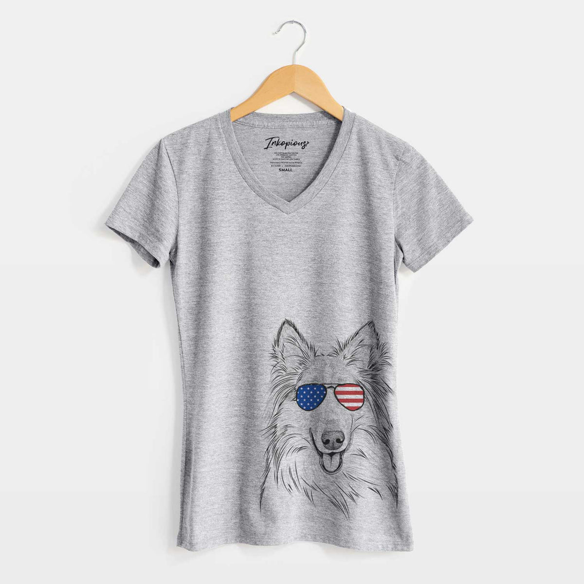 USA Conrad the Rough Collie - Women's Perfect V-neck Shirt