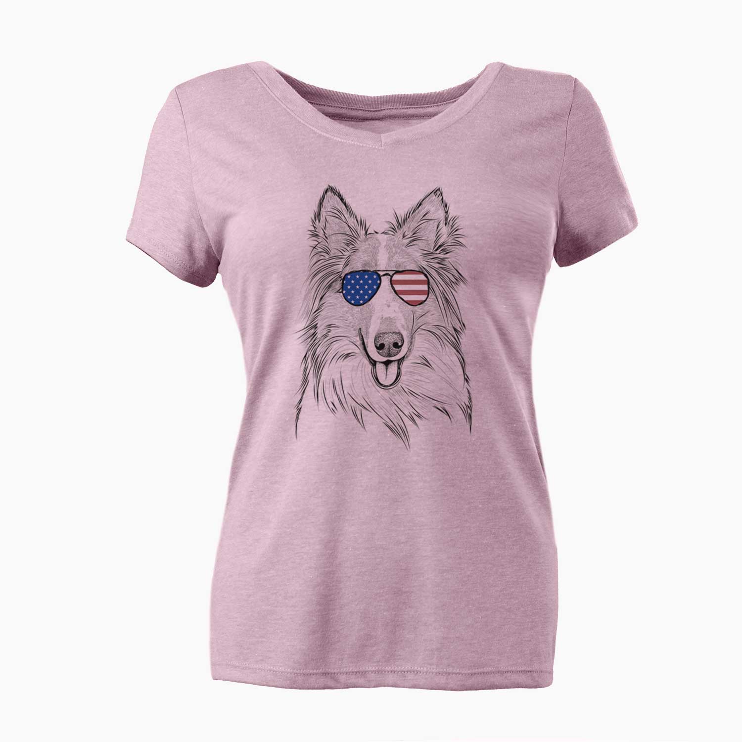 USA Conrad the Rough Collie - Women's Perfect V-neck Shirt