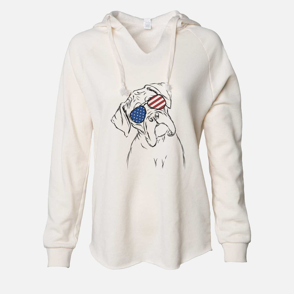 USA Cooper the Boxer - Cali Wave Hooded Sweatshirt