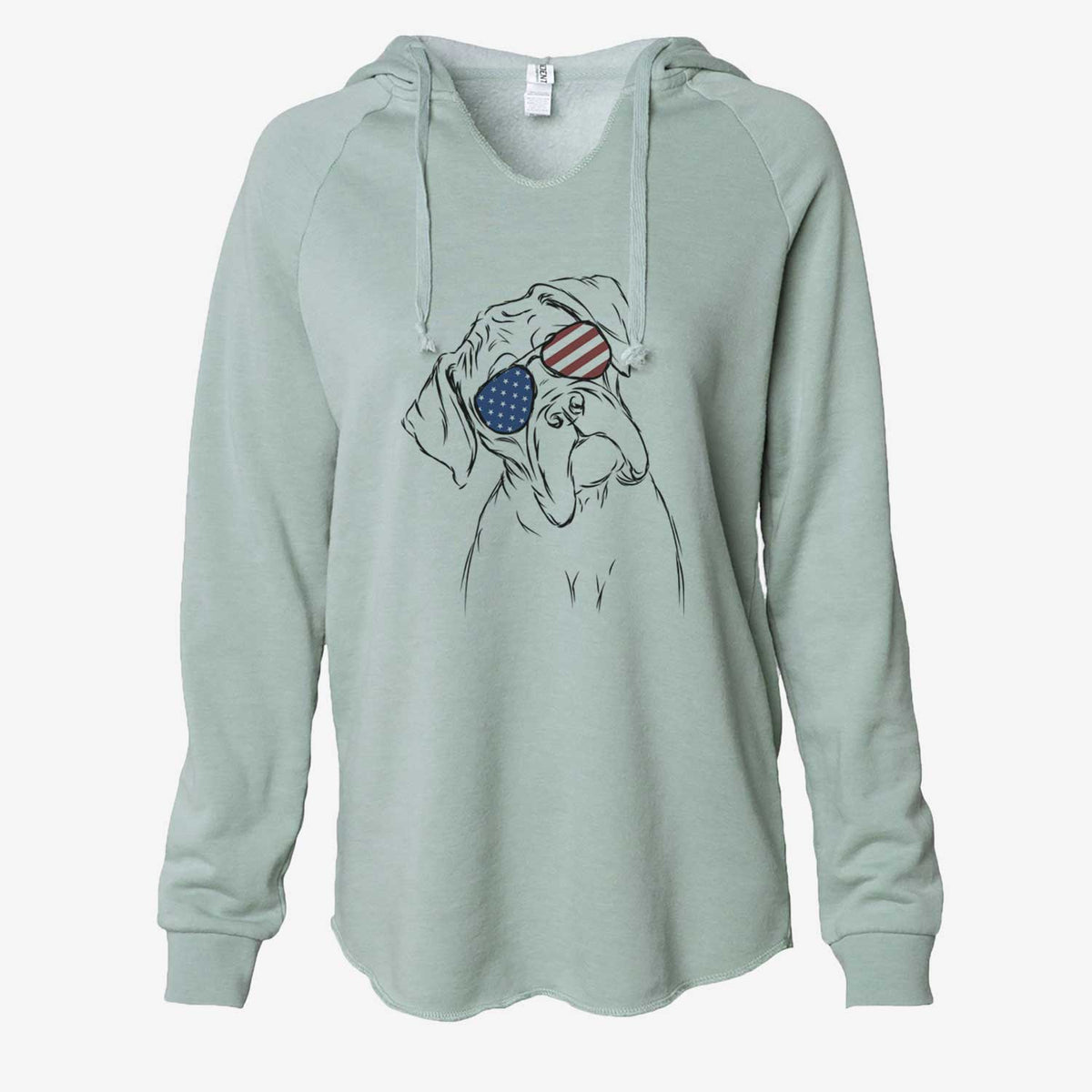 USA Cooper the Boxer - Cali Wave Hooded Sweatshirt