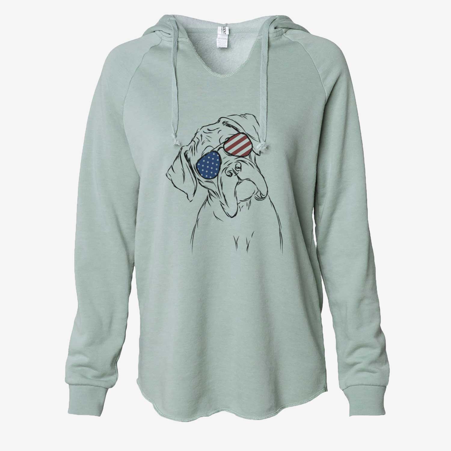 USA Cooper the Boxer - Cali Wave Hooded Sweatshirt