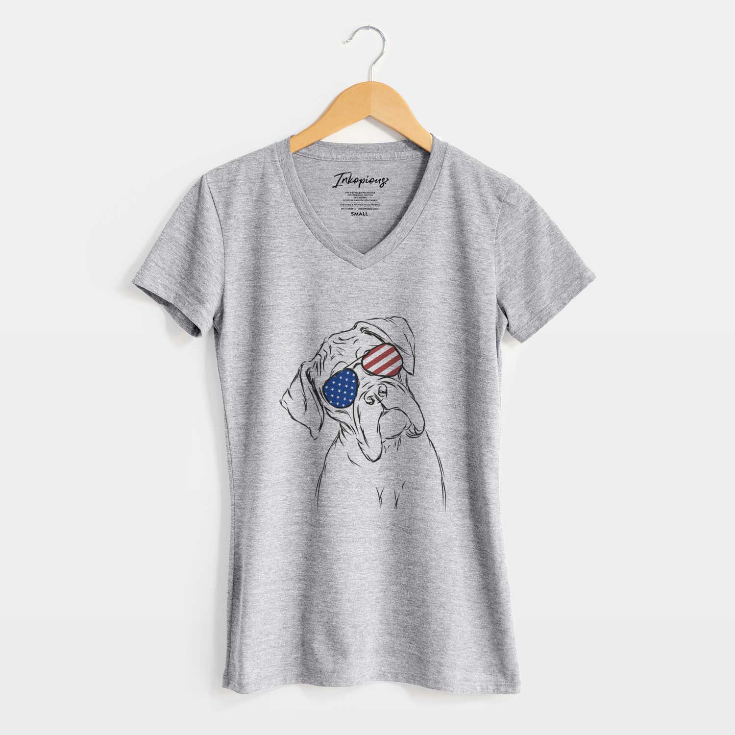 USA Cooper the Boxer - Women's Perfect V-neck Shirt