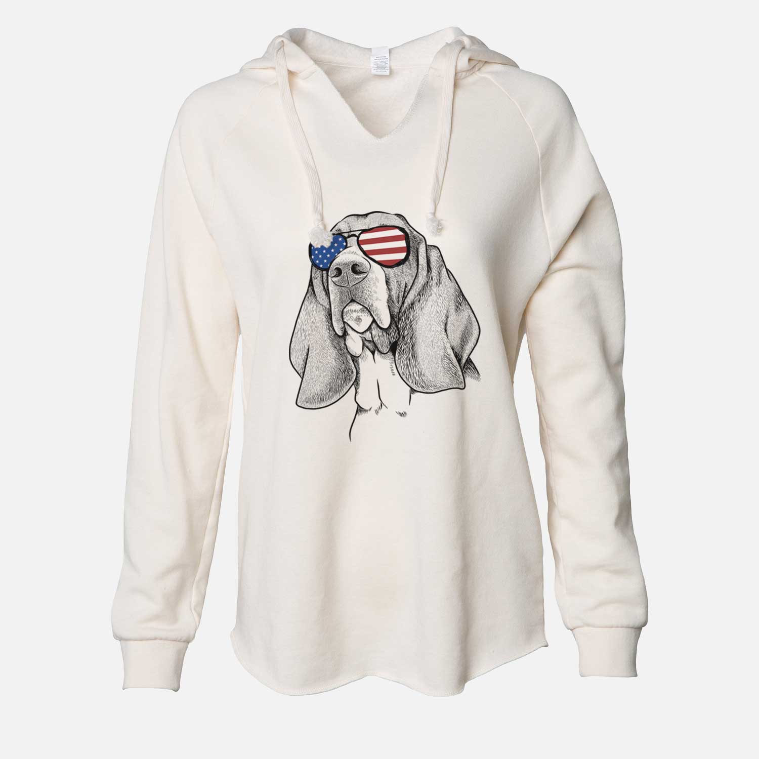 USA Cooper the Basset Hound - Cali Wave Hooded Sweatshirt