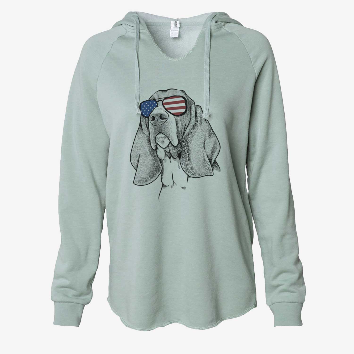 USA Cooper the Basset Hound - Cali Wave Hooded Sweatshirt