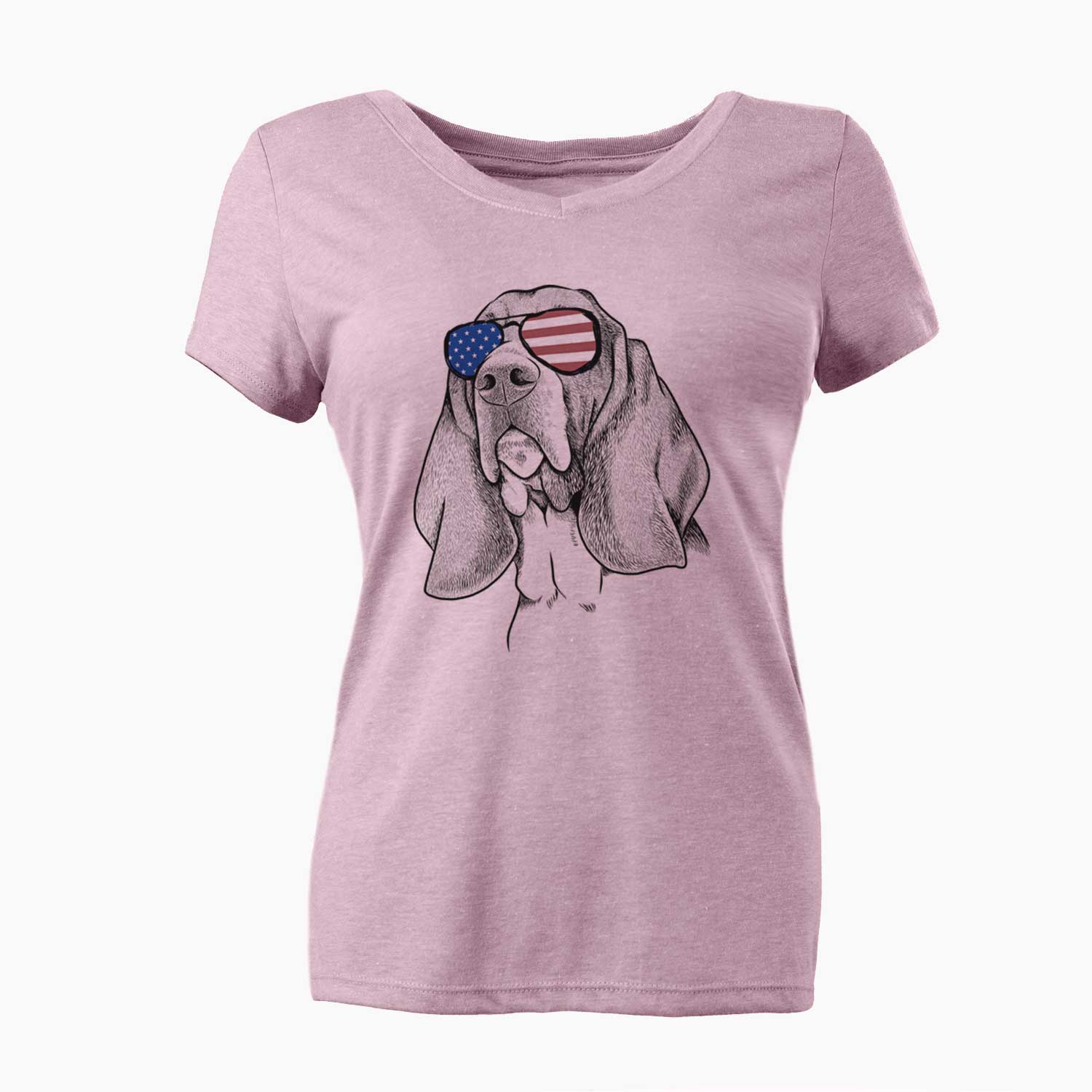 USA Cooper the Basset Hound - Women's Perfect V-neck Shirt