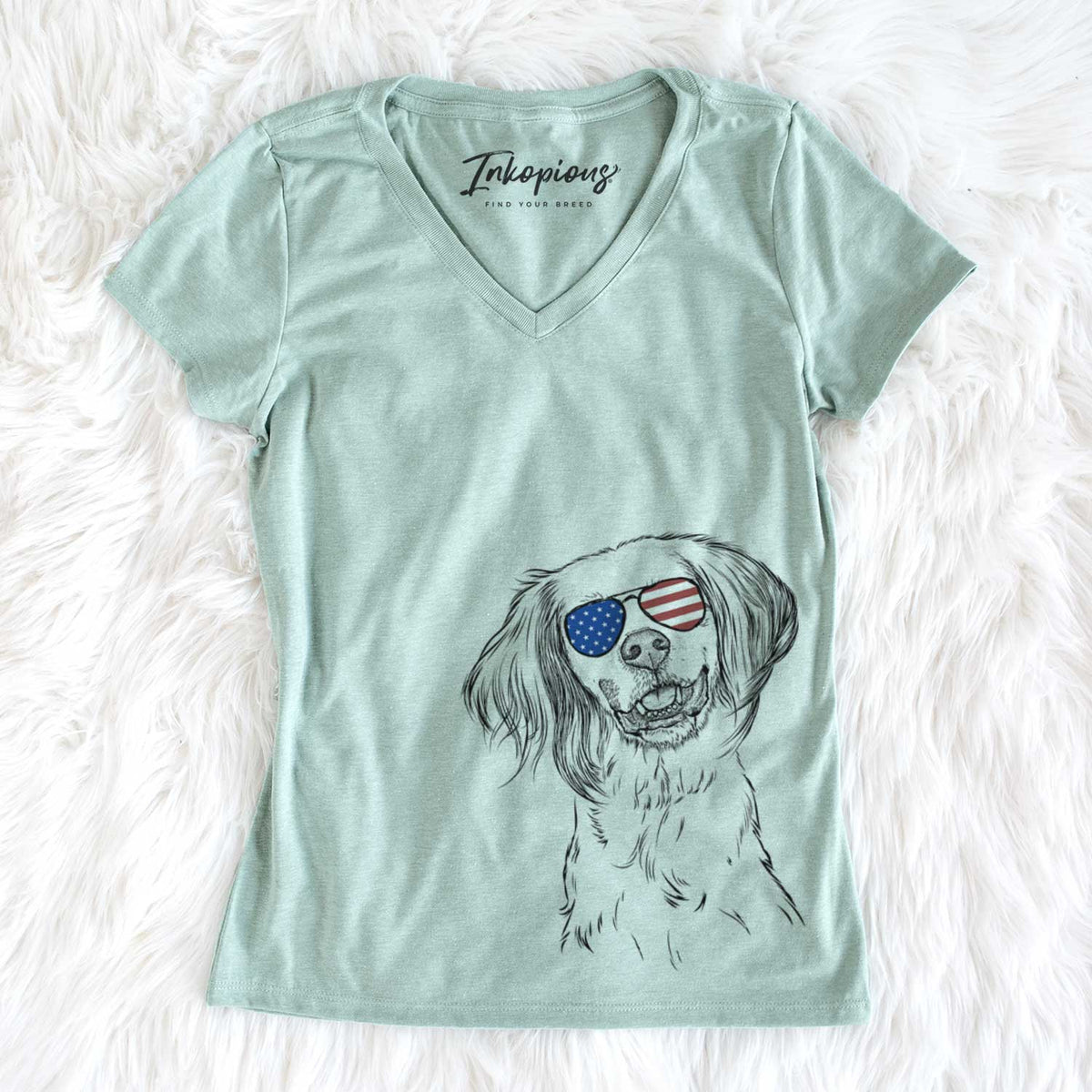 USA Cooper the English Setter - Women's Perfect V-neck Shirt