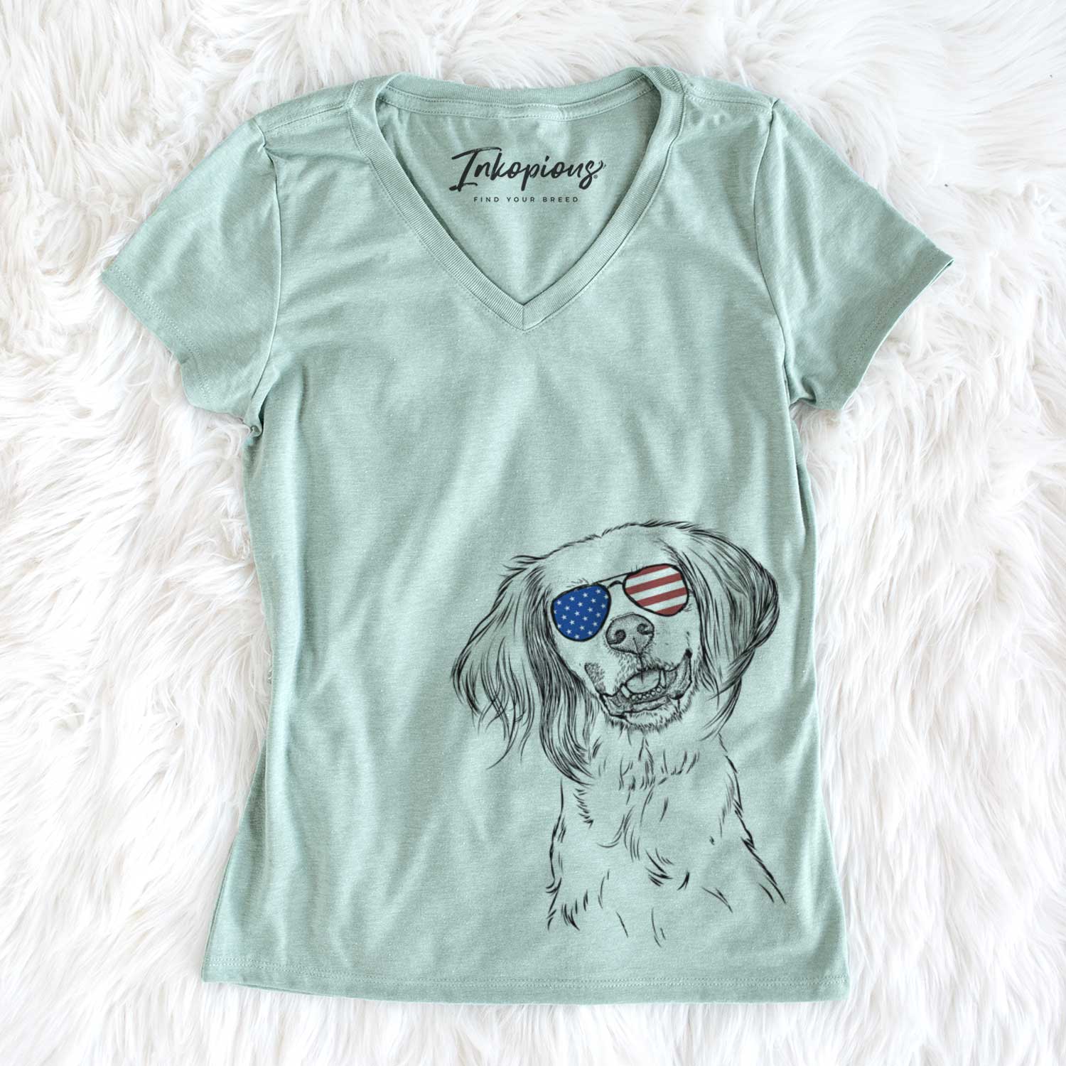 USA Cooper the English Setter - Women's Perfect V-neck Shirt