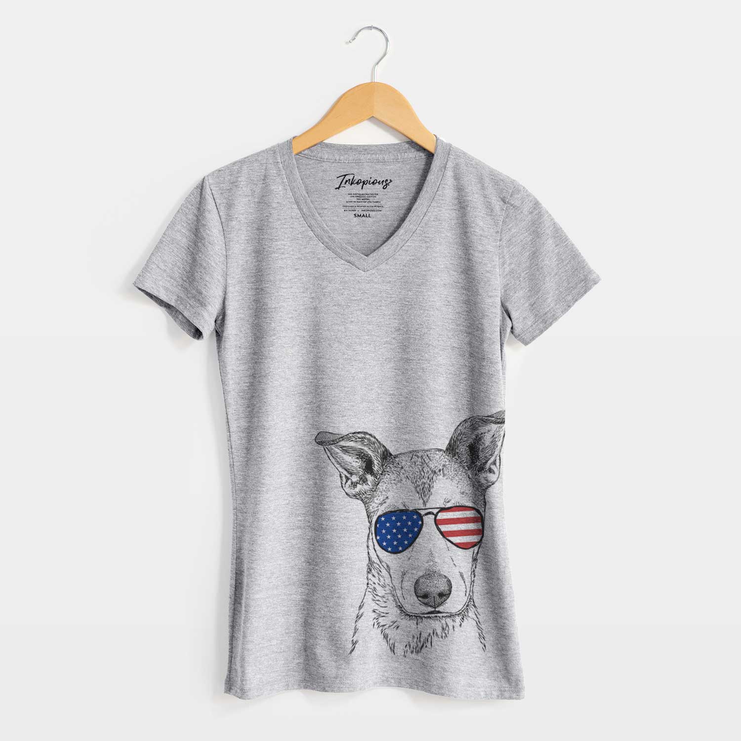 USA Coral the Mixed Breed - Women's Perfect V-neck Shirt