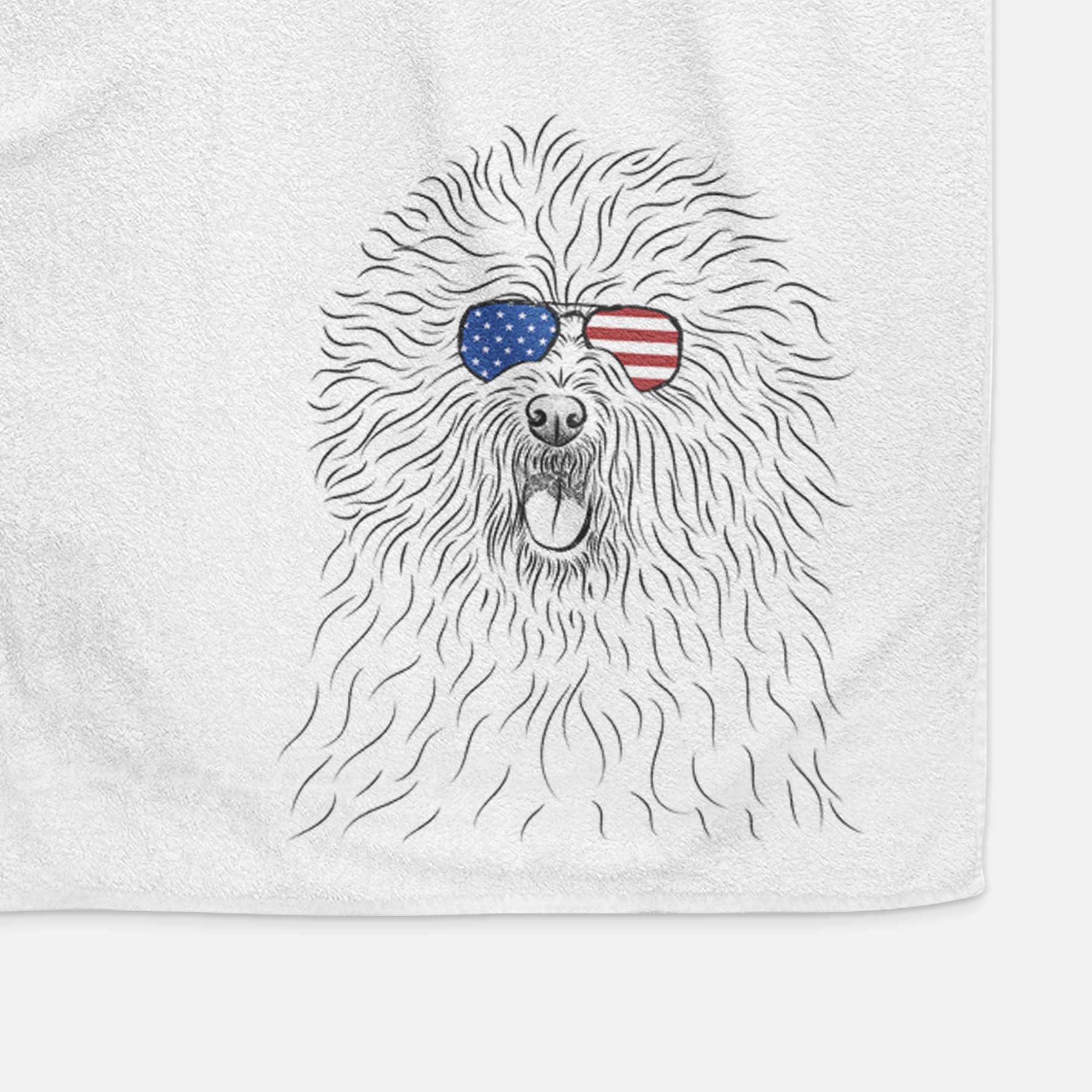 Cozie the Old English Sheepdog Decorative Hand Towel