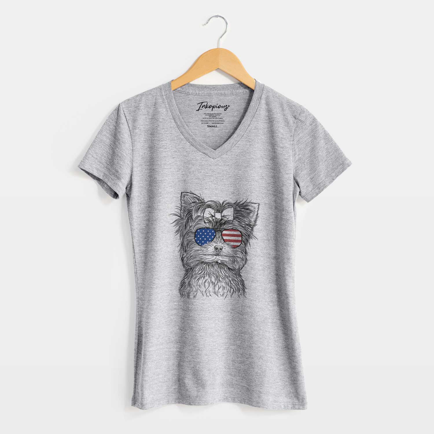 USA Cricket the Biewer Terrier - Women's Perfect V-neck Shirt