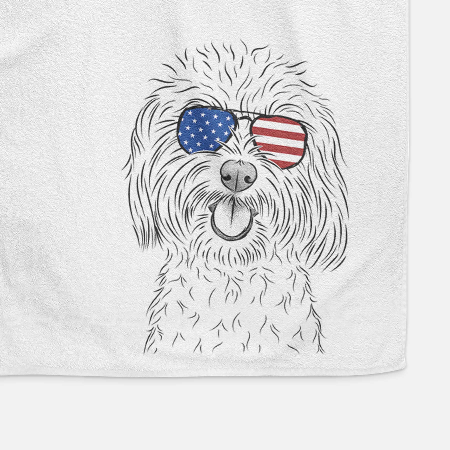 Cuddles the Coton de Tulear Decorative Hand Towel