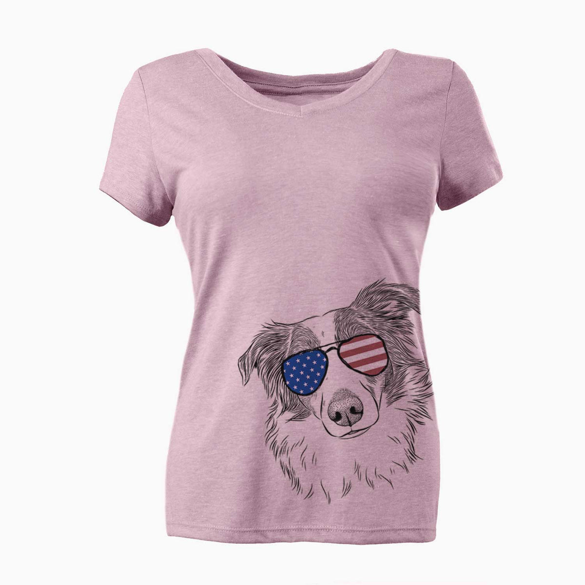 USA Cyclone the Australian Shepherd - Women's Perfect V-neck Shirt