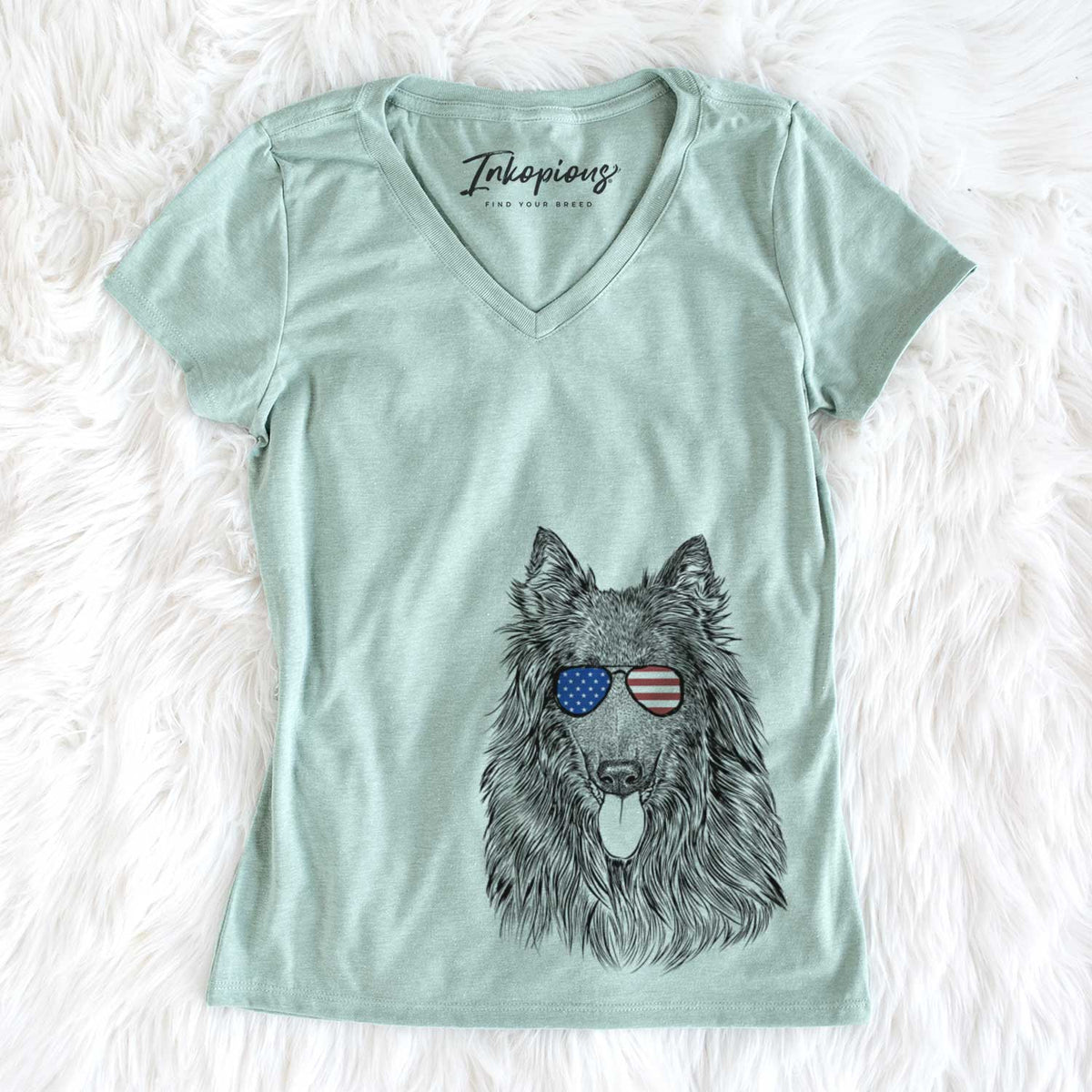 USA Daan the Belgian Shepherd - Women's Perfect V-neck Shirt