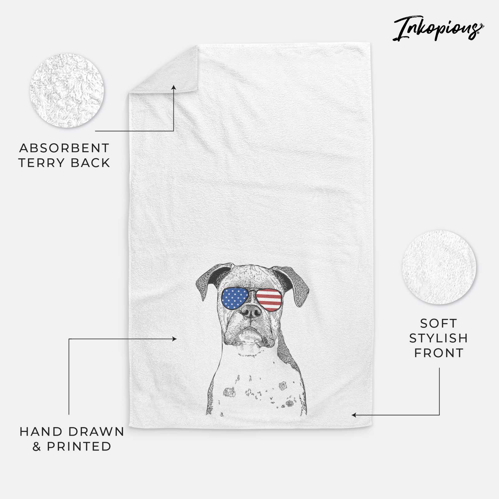 Daisy the Boxer Decorative Hand Towel