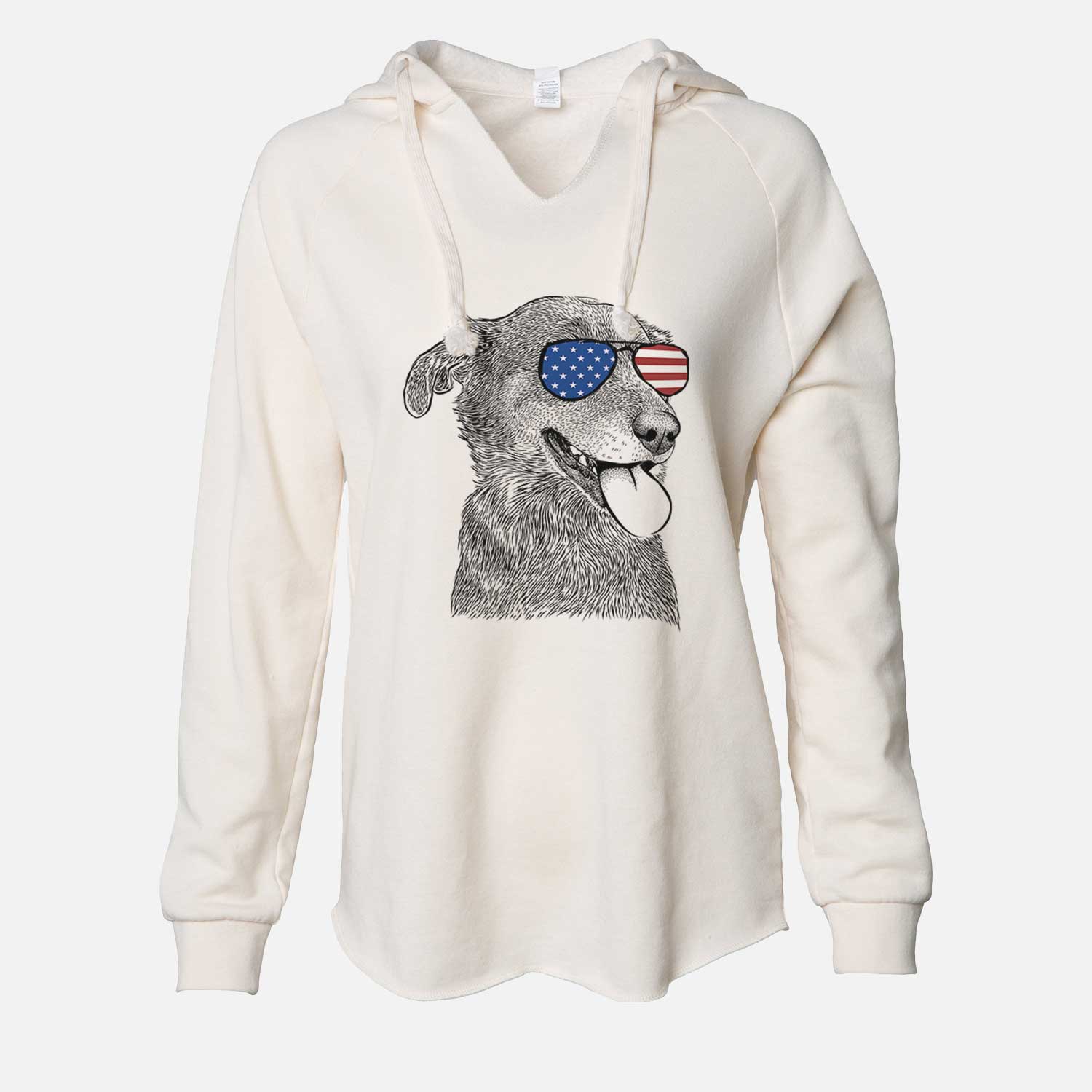 USA Daisy the Australian Shepherd Mix - Cali Wave Hooded Sweatshirt