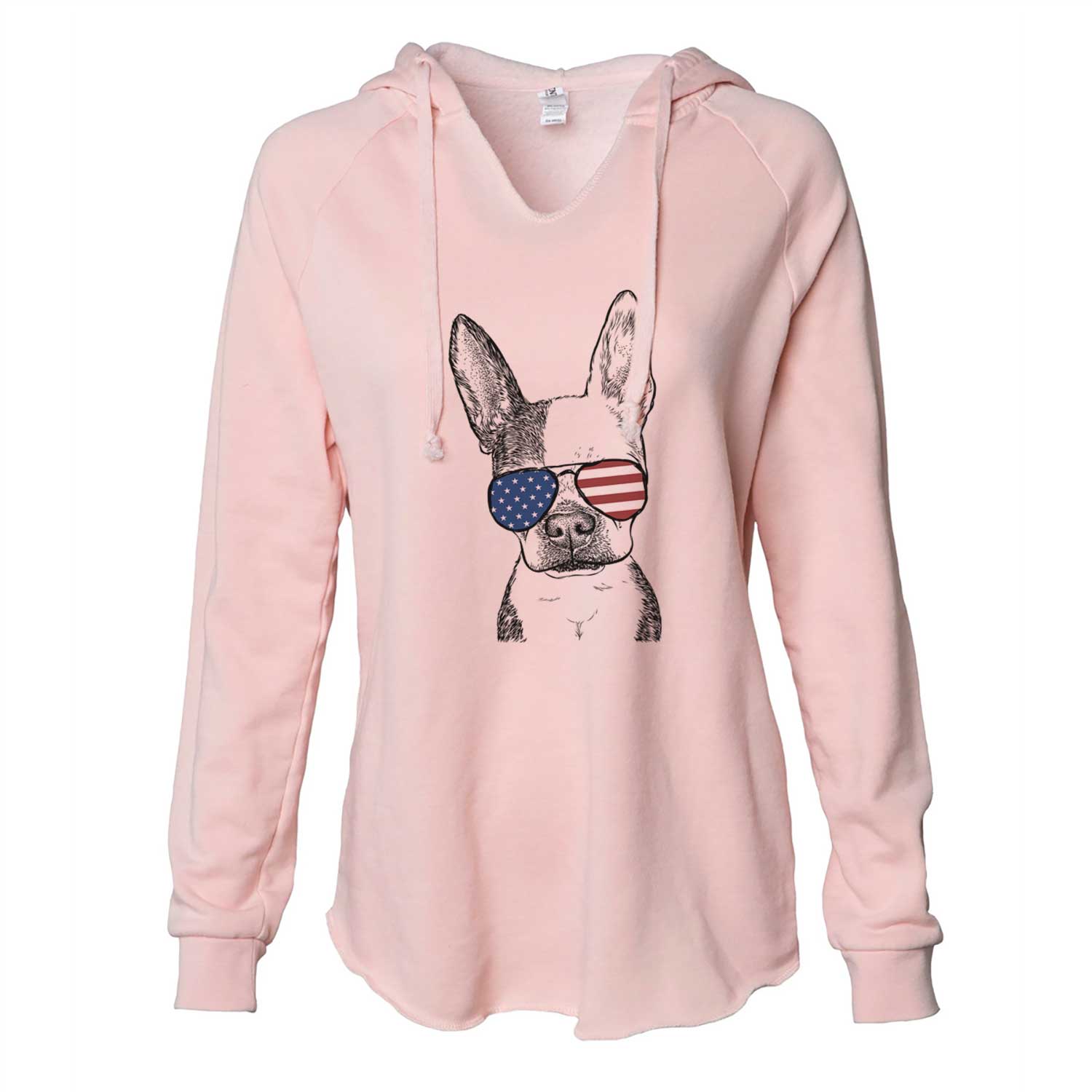 USA Daisy the Boston Terrier - Cali Wave Hooded Sweatshirt