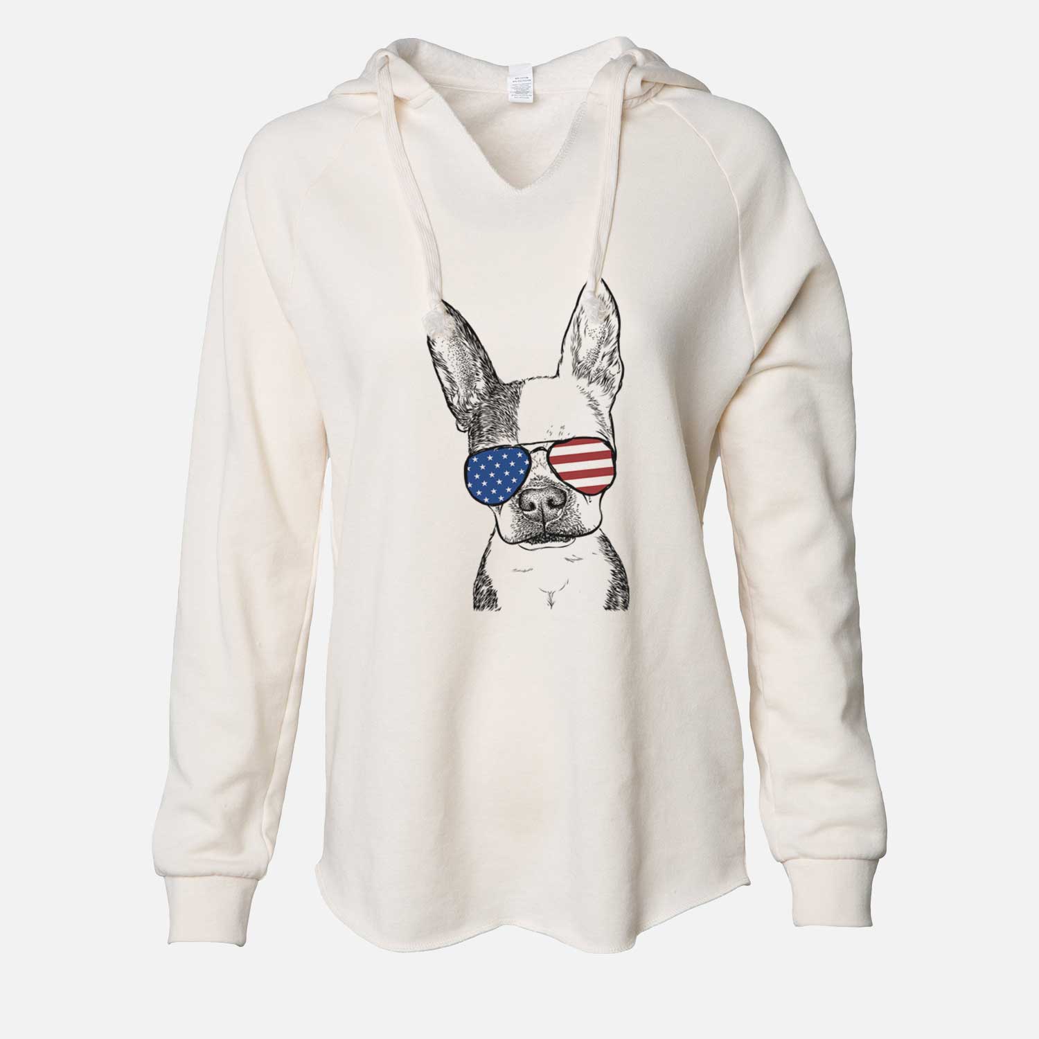 USA Daisy the Boston Terrier - Cali Wave Hooded Sweatshirt