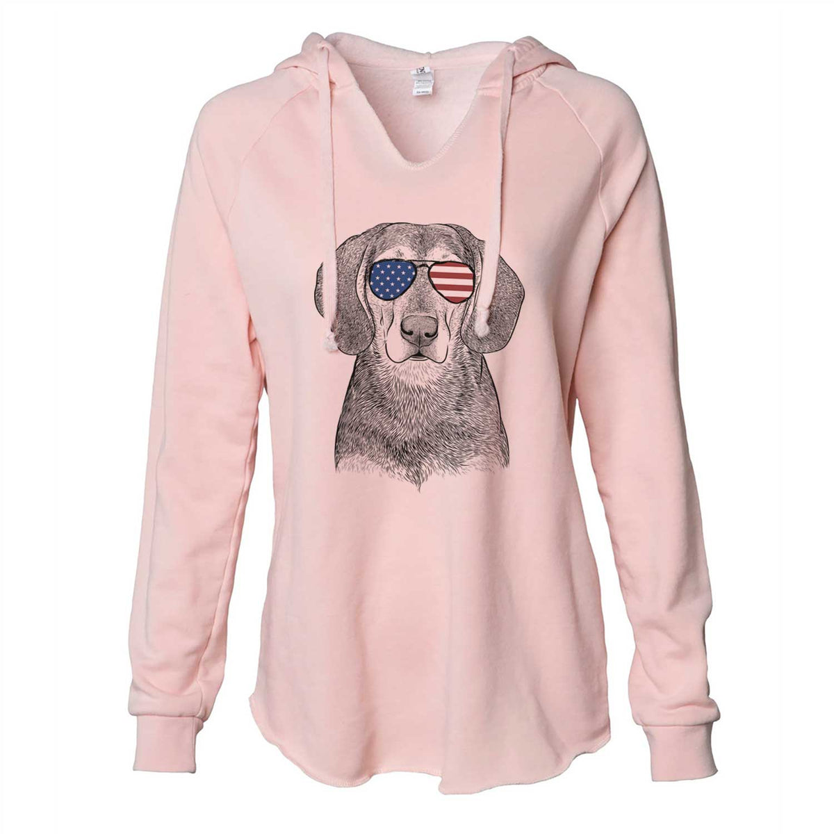 USA Daisy the Hound Mix - Cali Wave Hooded Sweatshirt