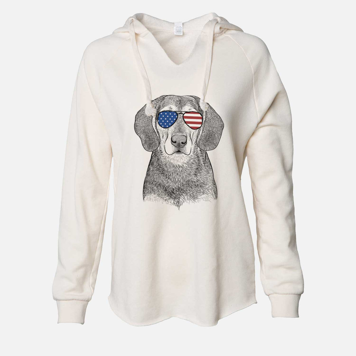 USA Daisy the Hound Mix - Cali Wave Hooded Sweatshirt