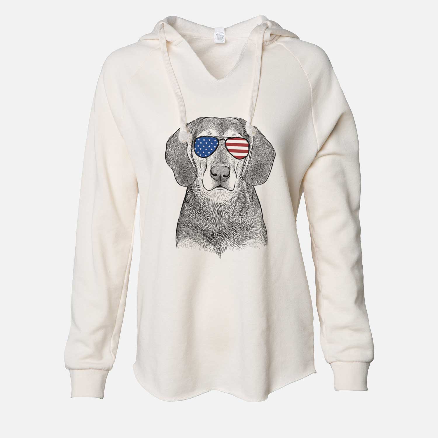 USA Daisy the Hound Mix - Cali Wave Hooded Sweatshirt