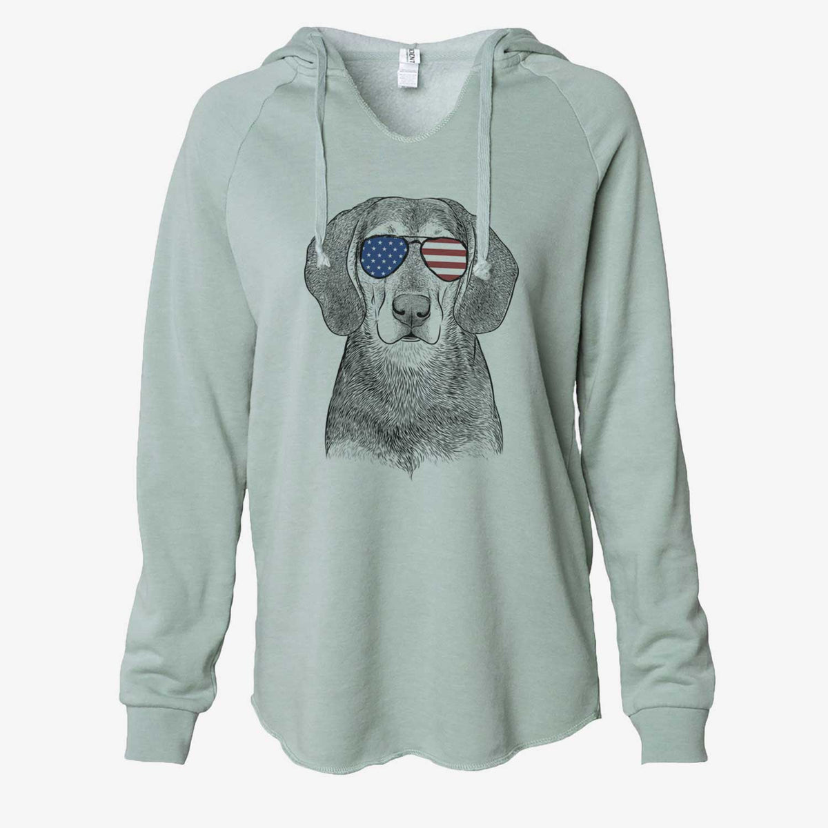 USA Daisy the Hound Mix - Cali Wave Hooded Sweatshirt