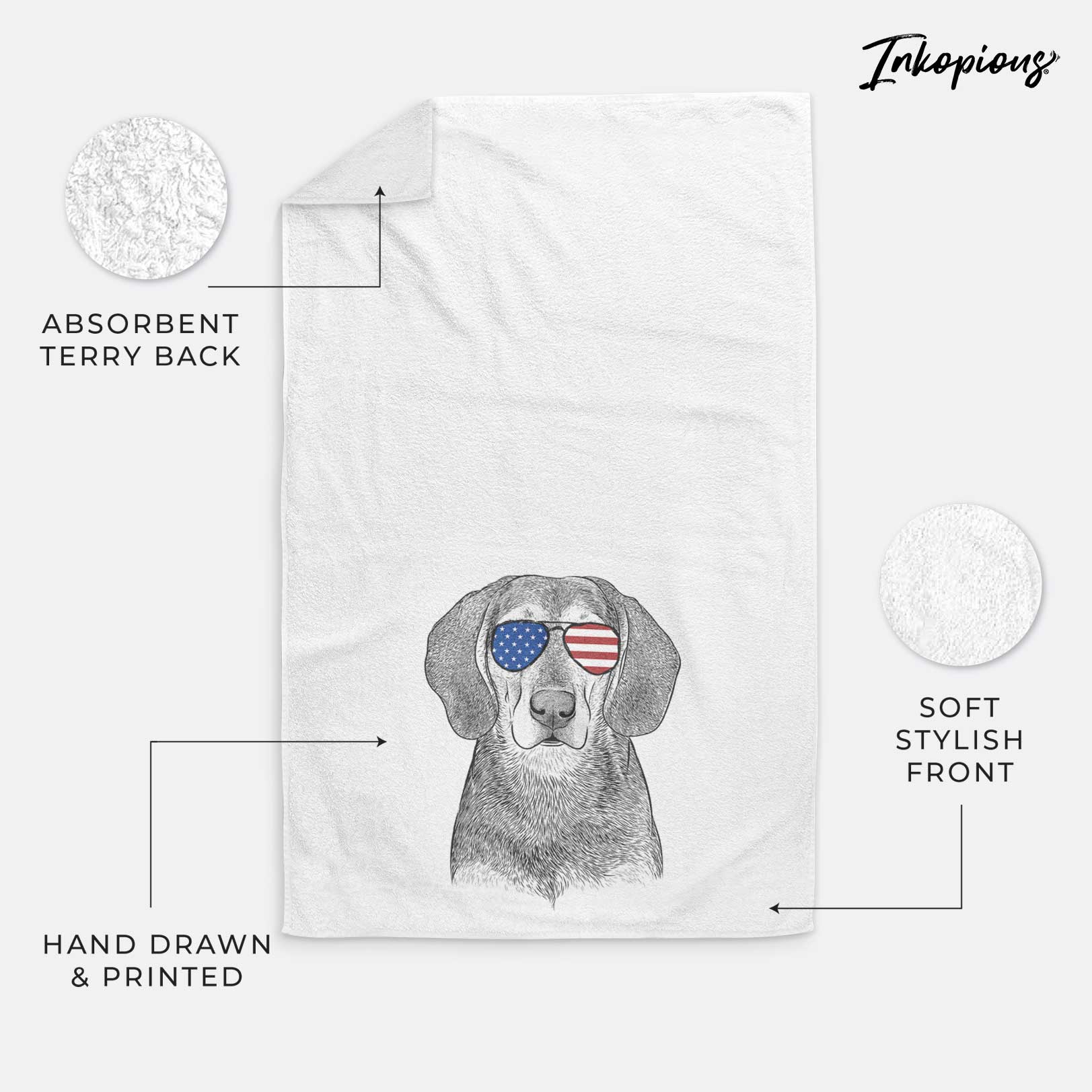 Daisy the Hound Mix Decorative Hand Towel