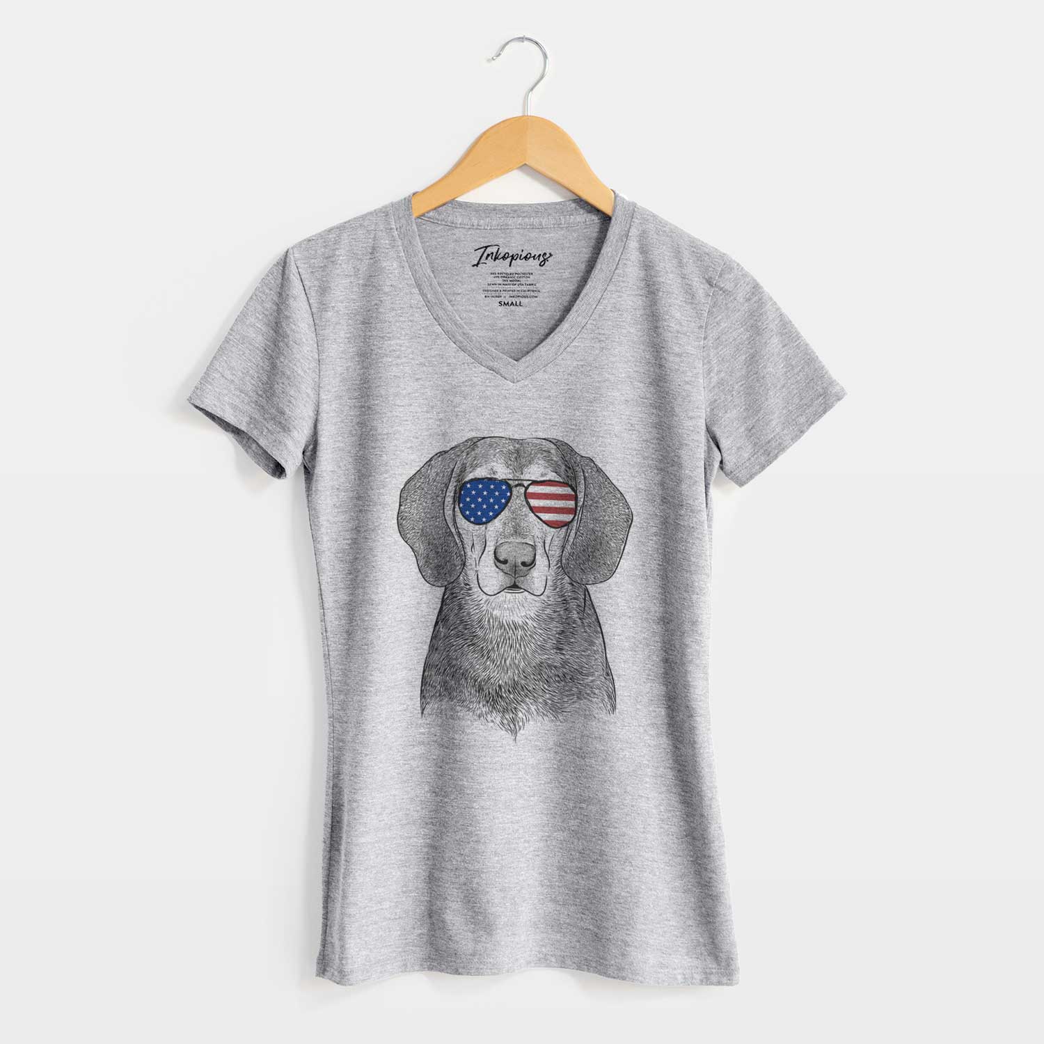 USA Daisy the Hound Mix - Women's Perfect V-neck Shirt