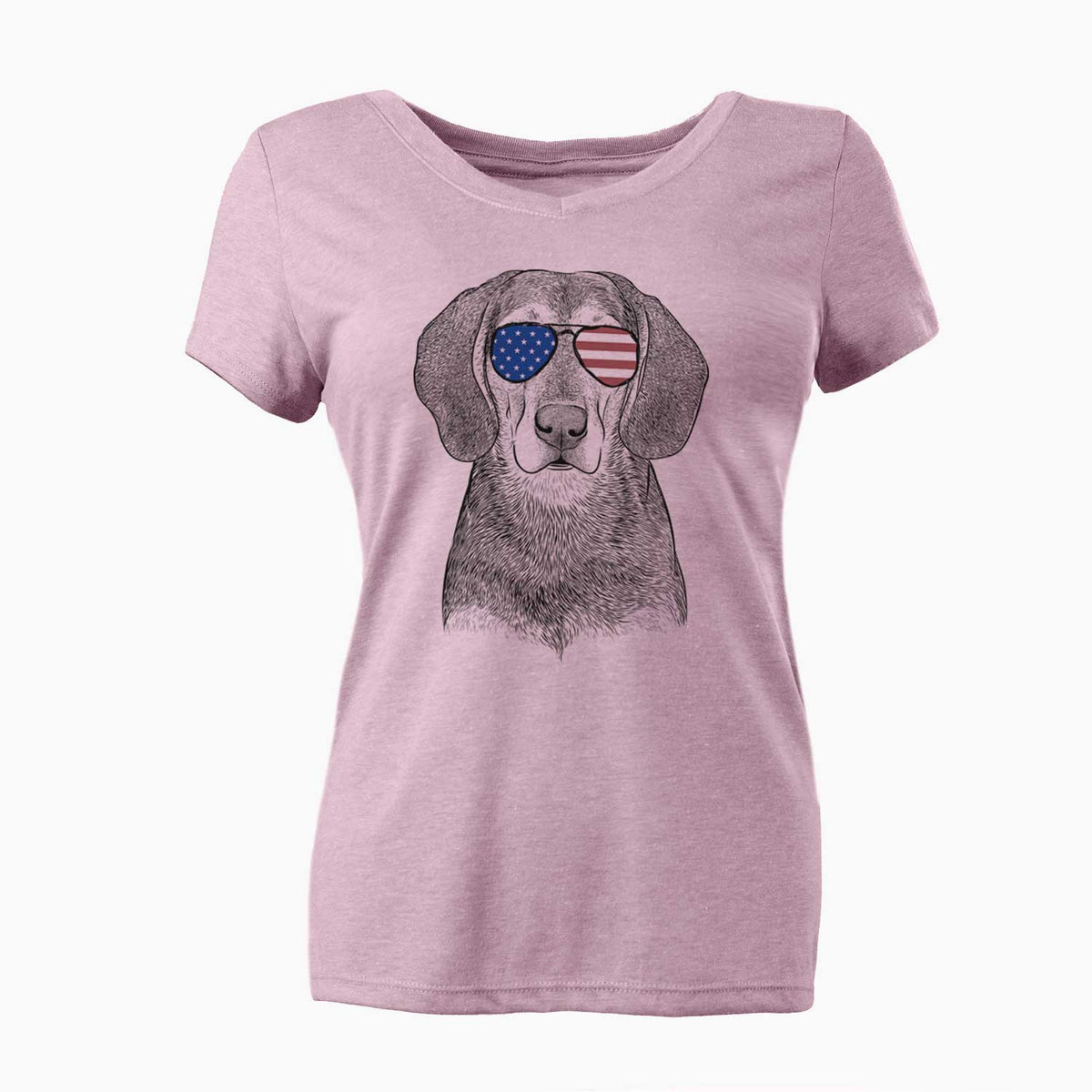 USA Daisy the Hound Mix - Women's Perfect V-neck Shirt