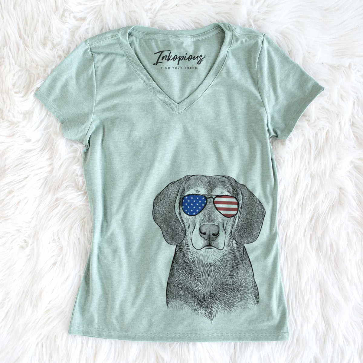 USA Daisy the Hound Mix - Women's Perfect V-neck Shirt