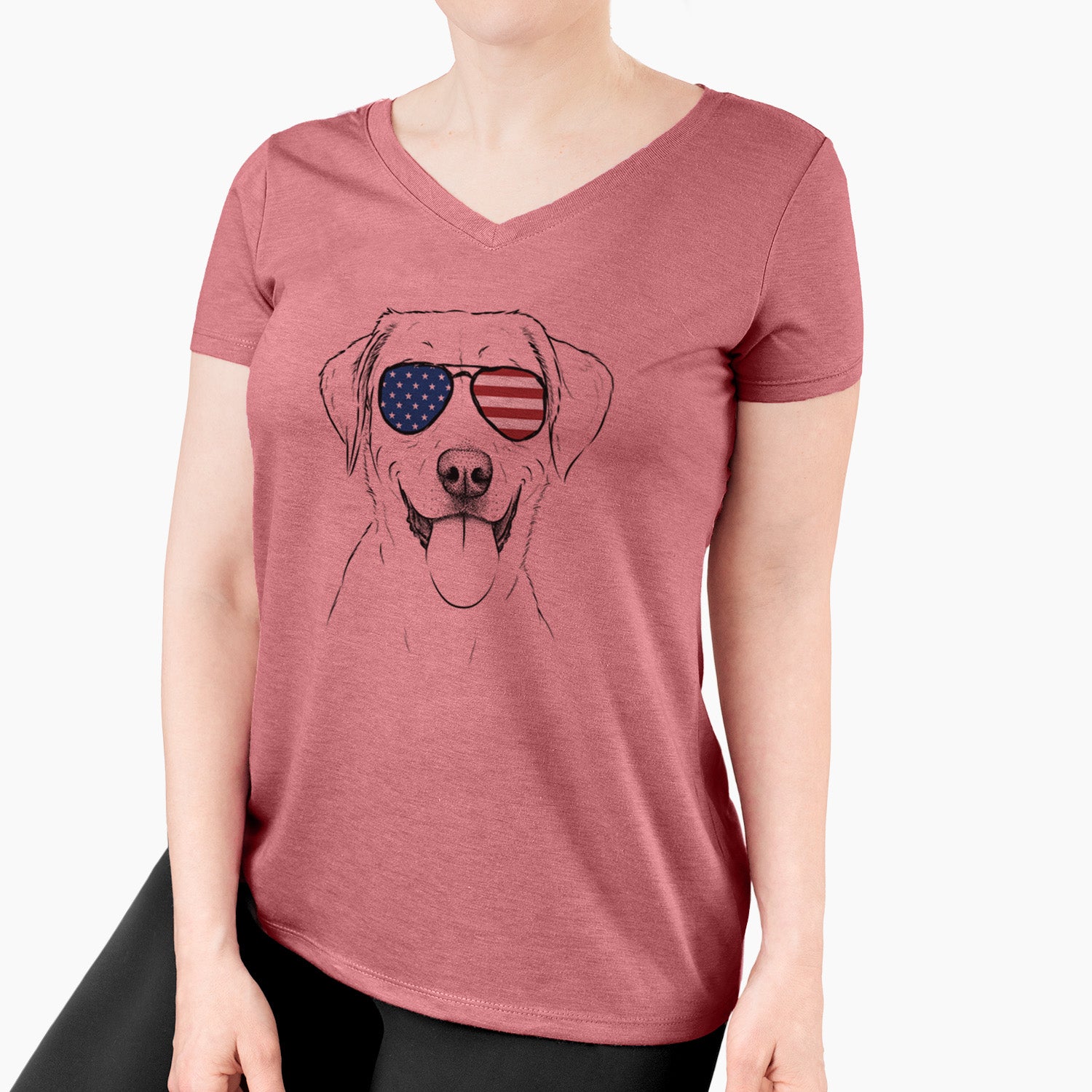 USA Daisy the Labrador Retriever - Women's Perfect V-neck Shirt