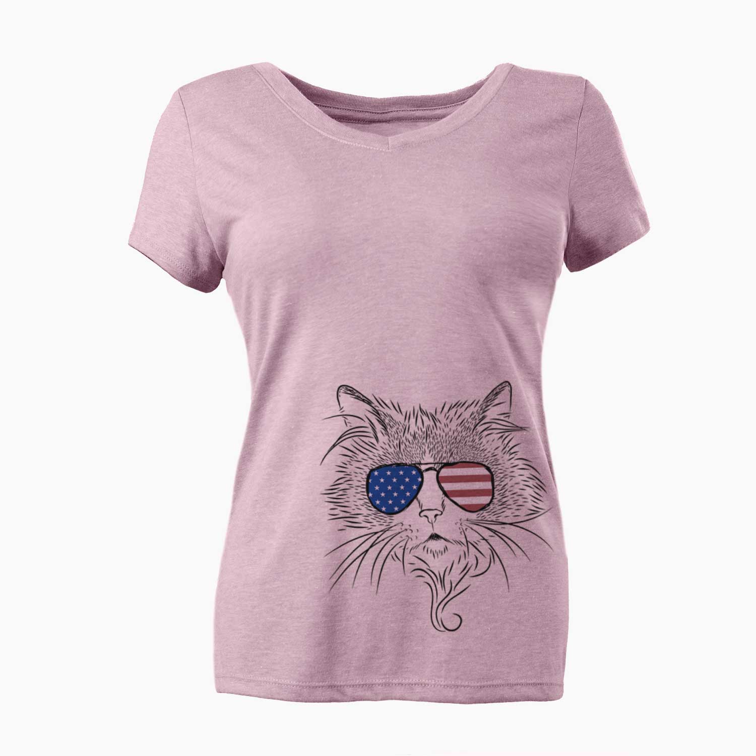 USA Daniel the Ragdoll Cat - Women's Perfect V-neck Shirt