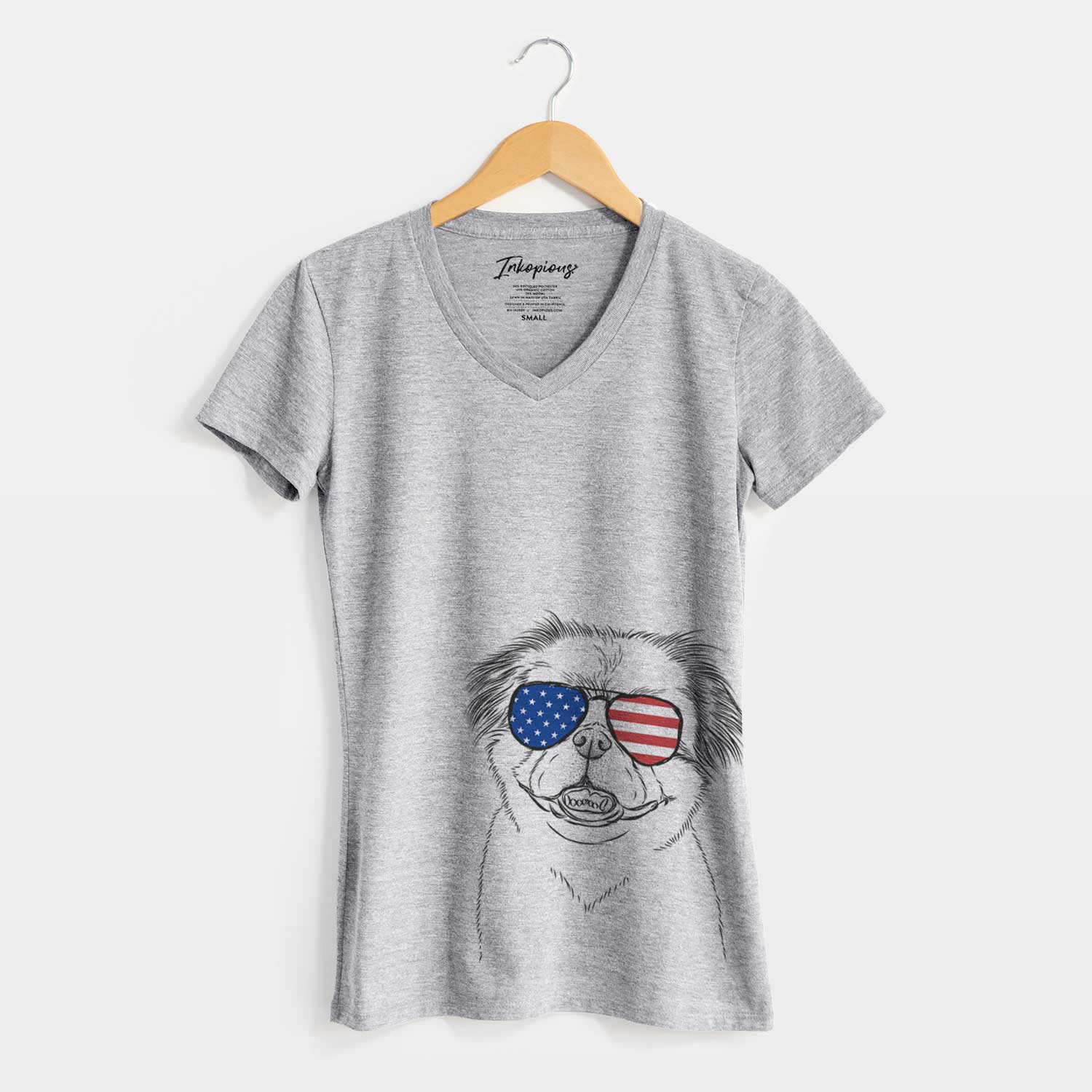 USA Danny the Pekingese - Women's Perfect V-neck Shirt