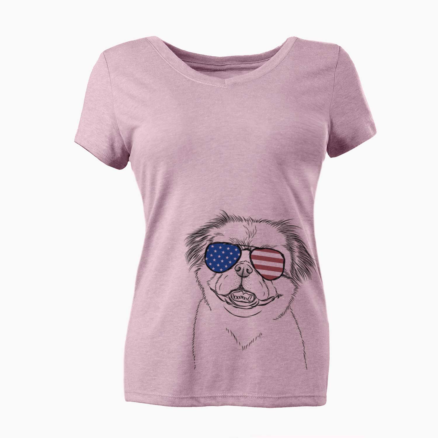 USA Danny the Pekingese - Women's Perfect V-neck Shirt