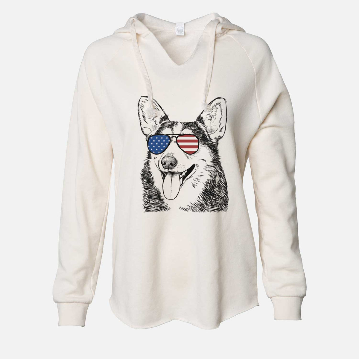 USA Darma the Corgi - Cali Wave Hooded Sweatshirt