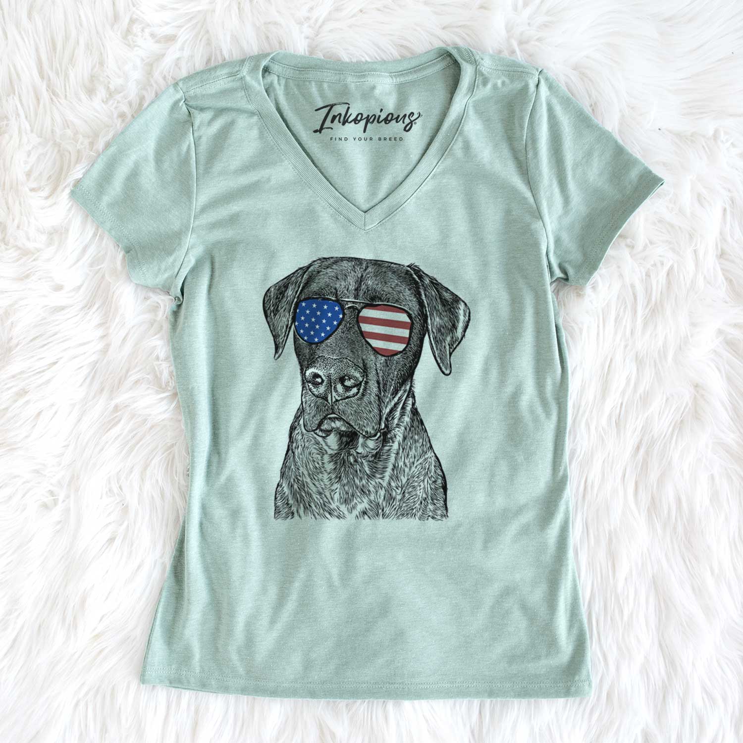 USA David the Boxador - Women's Perfect V-neck Shirt