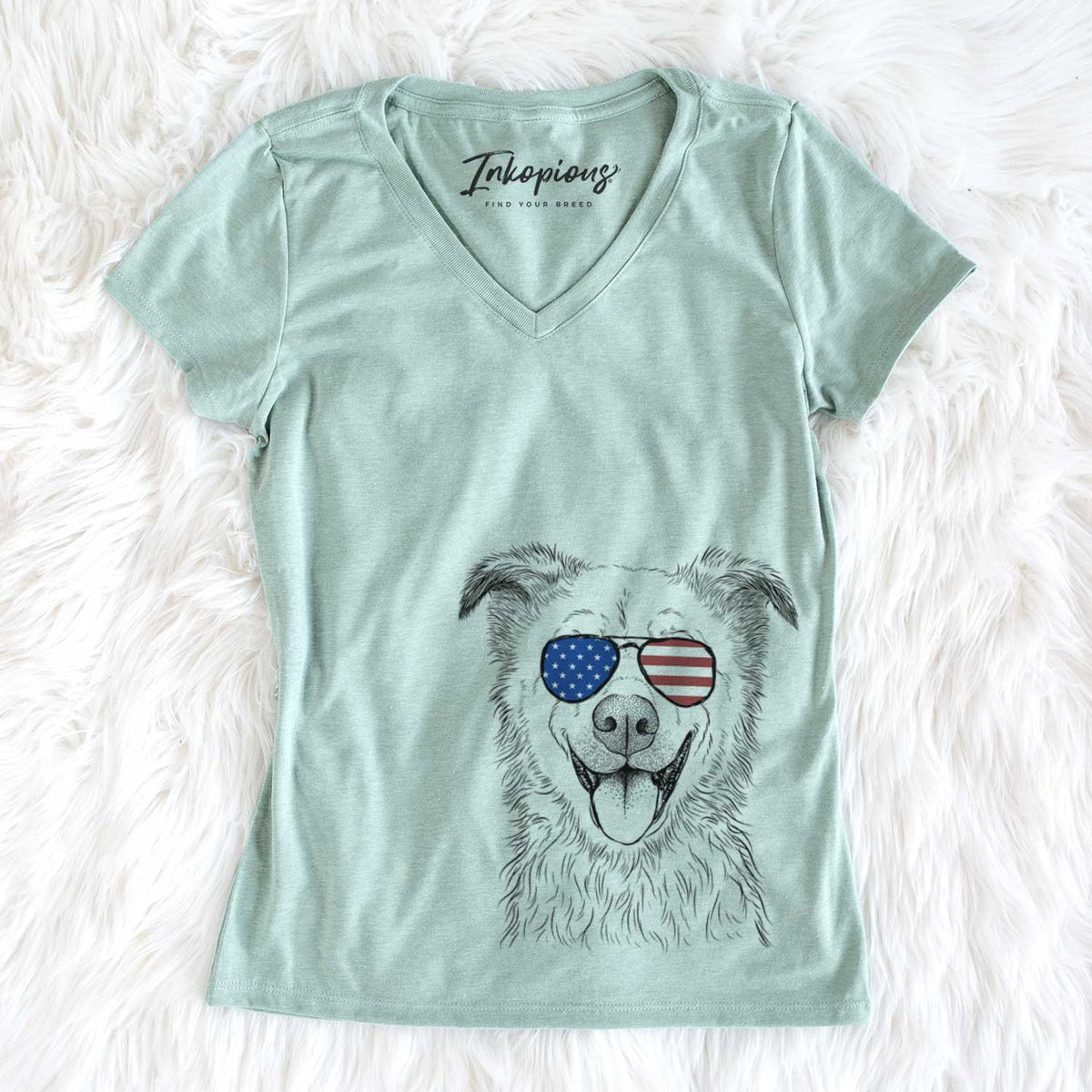USA Dawson the Mixed Breed - Women's Perfect V-neck Shirt