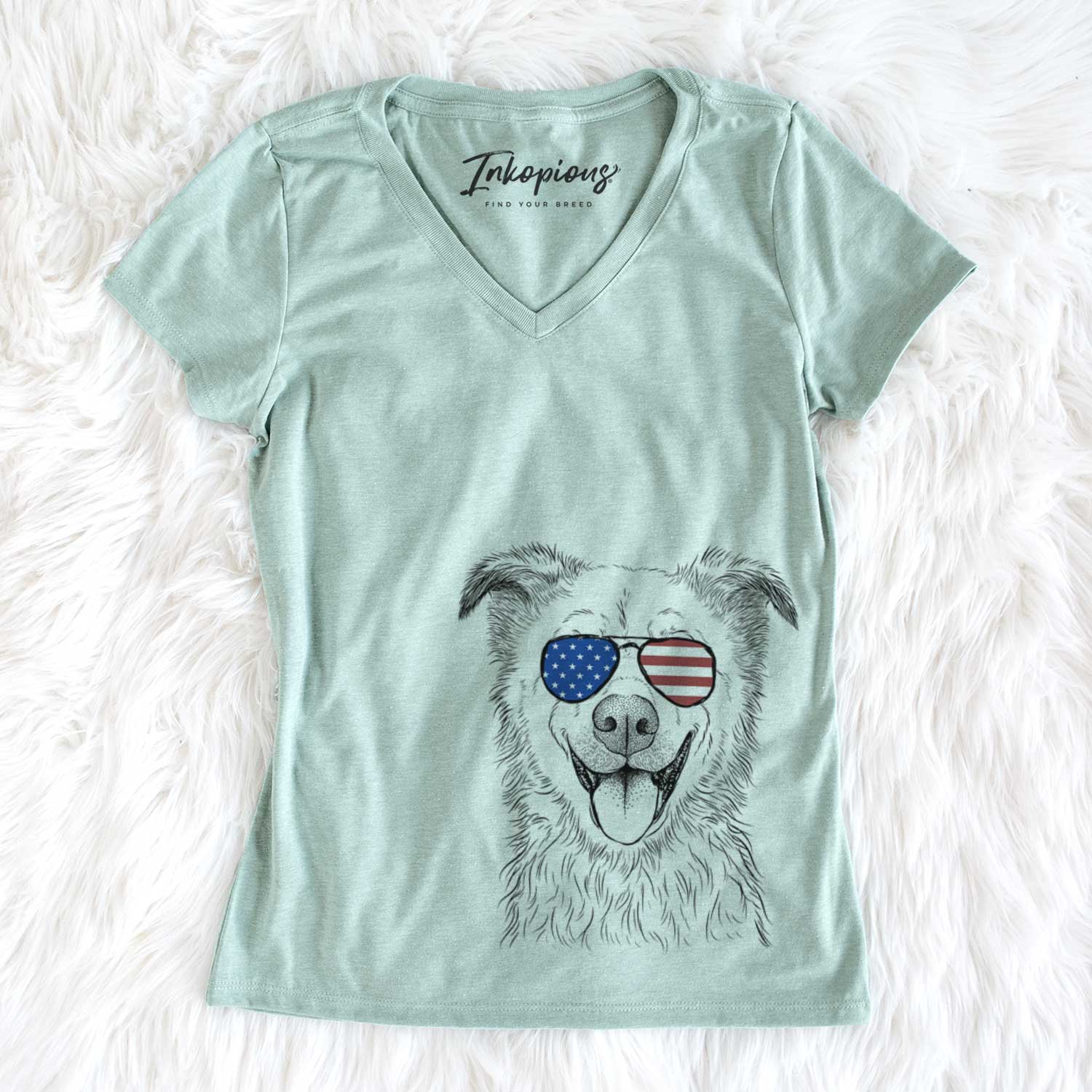 USA Dawson the Mixed Breed - Women's Perfect V-neck Shirt