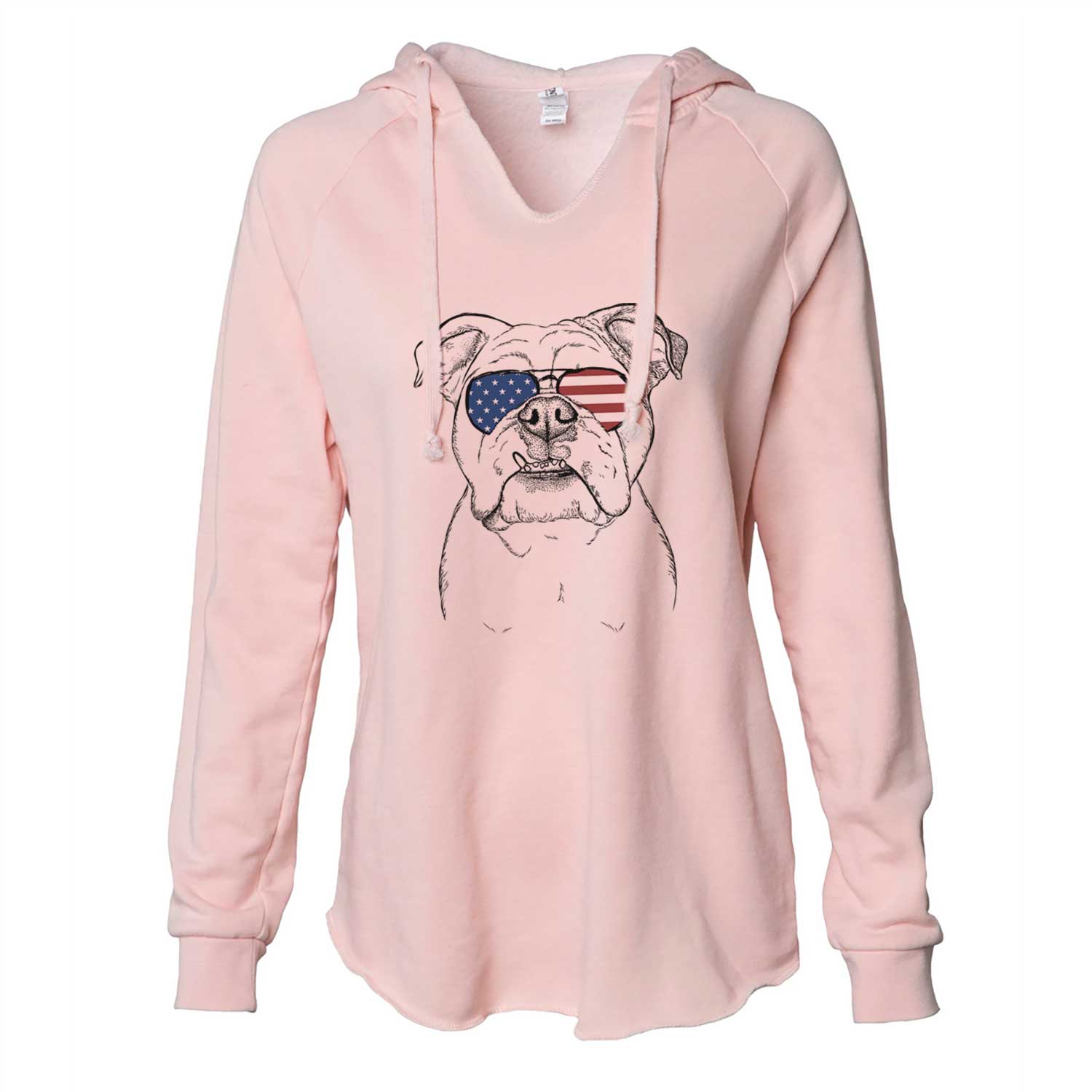 USA Dazy the English Bulldog - Cali Wave Hooded Sweatshirt