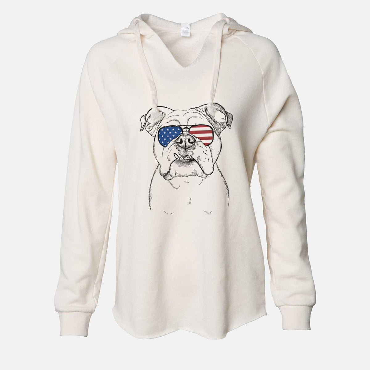 USA Dazy the English Bulldog - Cali Wave Hooded Sweatshirt